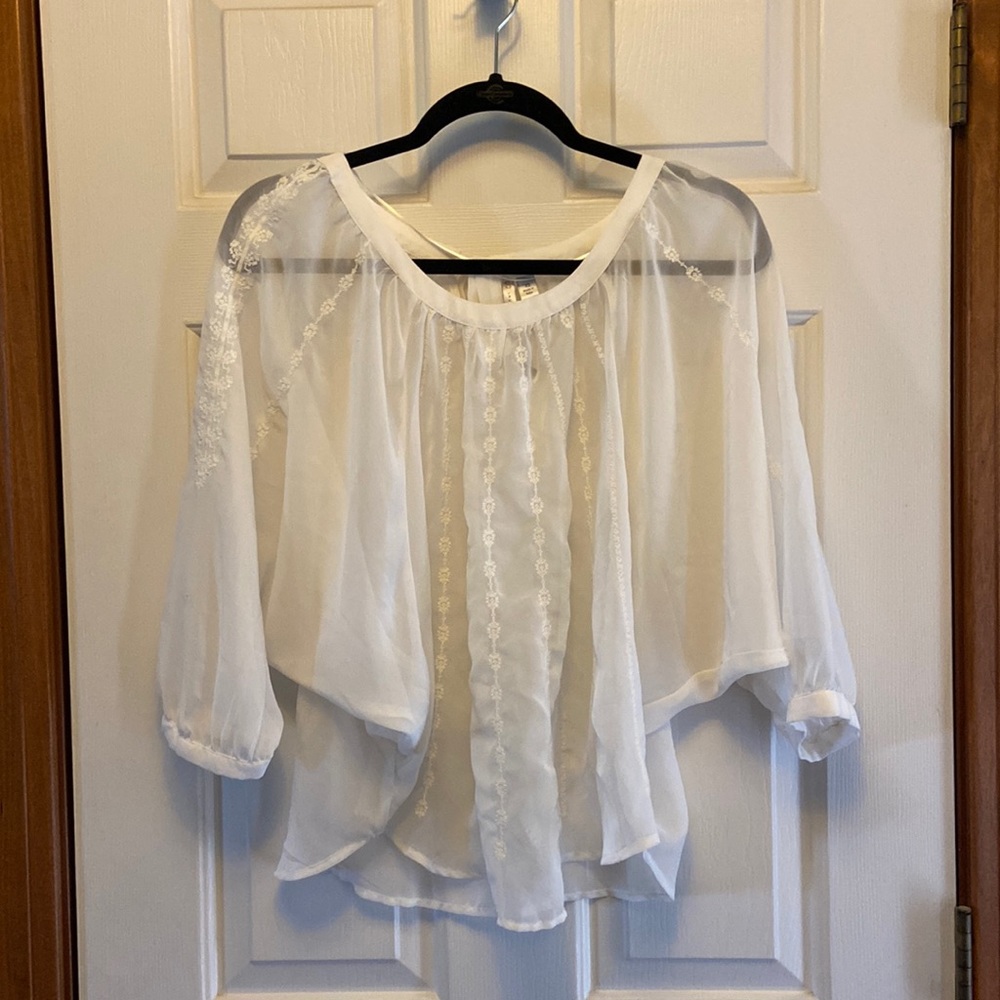 Lauren Conrad white blouse size XS